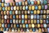 CRB6218 15 inches 5*8mm faceted rondelle ocean agate beads