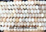 CRB6231 15 inches 5*8mm faceted rondelle pink aventurine jade beads