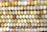 CRB6232 15 inches 5*8mm faceted rondelle yellow jade beads