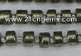 CRB624 15.5 inches 5*8mm tyre pyrite gemstone beads