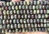 CRB6257 15 inches 5*8mm faceted rondelle dragon blood jasper beads