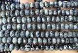 CRB6292 15 inches 5*8mm faceted rondelle black labradorite beads