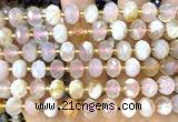 CRB6310 15 inches 6*10mm faceted rondelle sakura agate beads