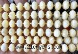 CRB6332 15 inches 6*10mm faceted rondelle yellow jade beads
