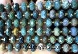 CRB6346 15 inches 6*10mm faceted rondelle ocean jasper beads