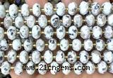 CRB6351 15 inches 6*10mm faceted rondelle sesame jasper beads