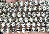 CRB6354 15 inches 6*10mm faceted rondelle dalmatian jasper beads