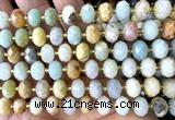 CRB6373 15 inches 6*10mm faceted rondelle amazonite beads