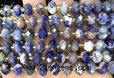 CRB6375 15 inches 6*10mm faceted rondelle sodalite beads