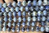 CRB6376 15 inches 6*10mm faceted rondelle sunset dumortierite beads