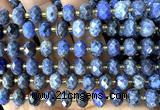 CRB6377 15 inches 6*10mm faceted rondelle dumortierite beads