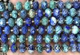 CRB6379 15 inches 6*10mm faceted rondelle chrysocolla beads