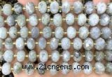 CRB6381 15 inches 6*10mm faceted rondelle labradorite beads