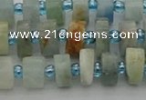 CRB645 15.5 inches 5*8mm tyre aquamarine gemstone beads