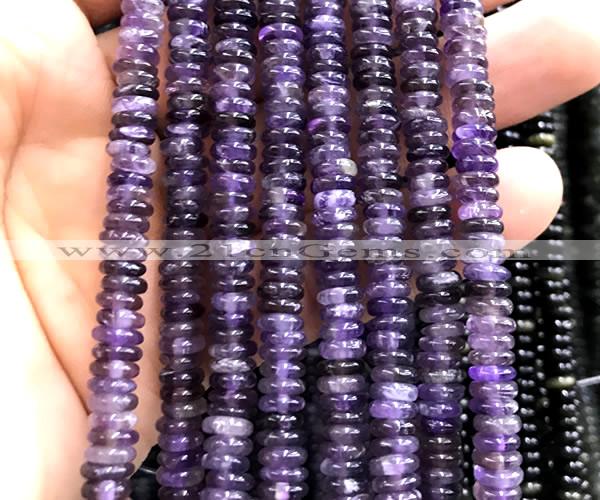 CRB6503 15 inches 2*6mm rondelle dogtooth amethyst beads