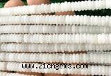 CRB6510 15 inches 2*6mm rondelle white jade beads wholesale