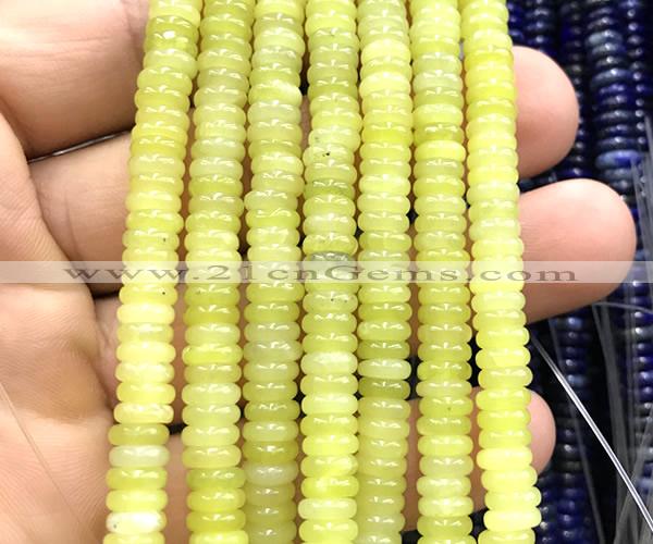 CRB6512 15 inches 2*6mm rondelle lemon jade beads wholesale