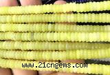 CRB6512 15 inches 2*6mm rondelle lemon jade beads wholesale