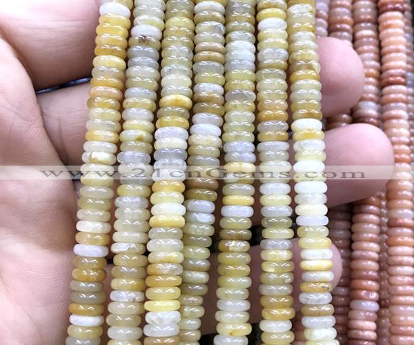 CRB6514 15 inches 2*6mm rondelle yellow aventurine jade beads