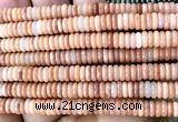 CRB6515 15 inches 2*6mm rondelle red aventurine jade beads