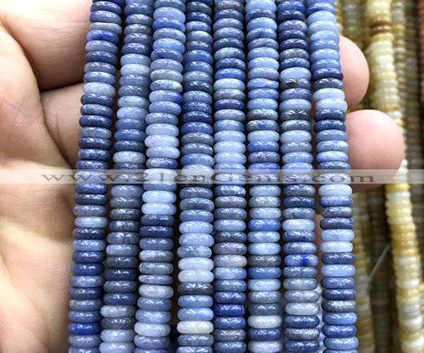 CRB6516 15 inches 2*6mm rondelle blue aventurine jade beads