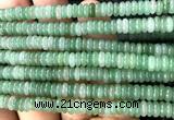 CRB6517 15 inches 2*6mm rondelle green aventurine jade beads