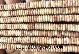 CRB6525 15 inches 2*6mm rondelle red net jasper beads