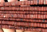CRB6527 15 inches 2*6mm rondelle red jasper beads wholesale