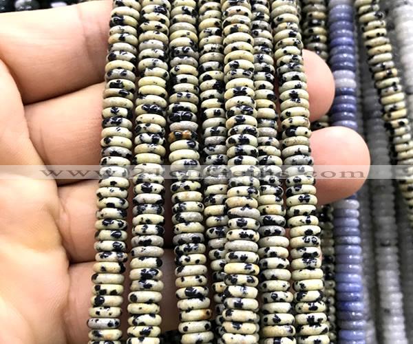 CRB6530 15 inches 2*6mm rondelle dalmatian jasper beads
