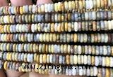 CRB6540 15 inches 2*6mm rondelle yellow crazy lace agate beads