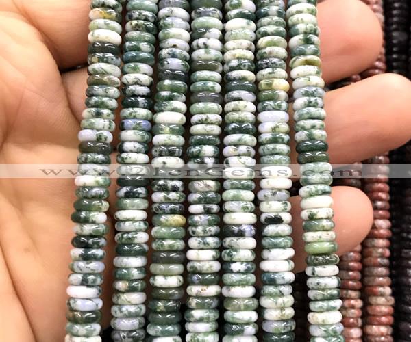 CRB6541 15 inches 2*6mm rondelle tree agate beads wholesale