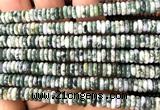 CRB6541 15 inches 2*6mm rondelle tree agate beads wholesale