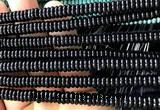 CRB6544 15 inches 2*6mm rondelle black agate beads wholesale