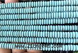 CRB6552 15 inches 2*6mm rondelle synthetic turquoise beads