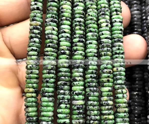 CRB6554 15 inches 2*6mm rondelle imitation ruby zoisite beads