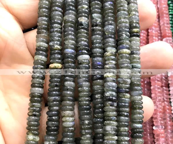 CRB6565 15 inches 2*6mm rondelle labradorite gemstone beads