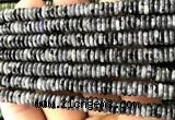 CRB6566 15 inches 2*6mm rondelle black labradorite beads