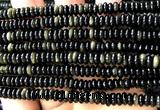 CRB6567 15 inches 2*6mm rondelle golden obsidian beads wholesale