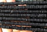 CRB6568 15 inches 2*6mm rondelle black tourmaline beads