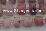 CRB657 15.5 inches 5*8mm tyre pink tourmaline gemstone beads