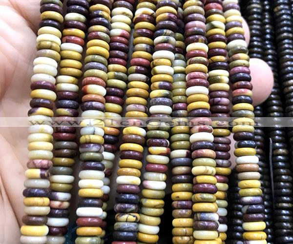 CRB6570 15 inches 2*6mm rondelle mookaite beads wholesale