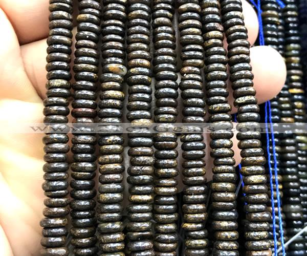 CRB6573 15 inches 2*6mm rondelle bronzite beads wholesale
