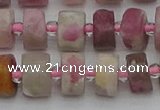 CRB658 15.5 inches 6*10mm tyre pink tourmaline gemstone beads