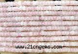 CRB6602 15 inches 2*4mm faceted heishi rose quartz beads