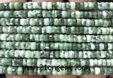 CRB6608 15 inches 2*4mm faceted heishi Qinghai jade beads