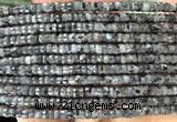 CRB6617 15 inches 2*4mm faceted heishi black labradorite beads