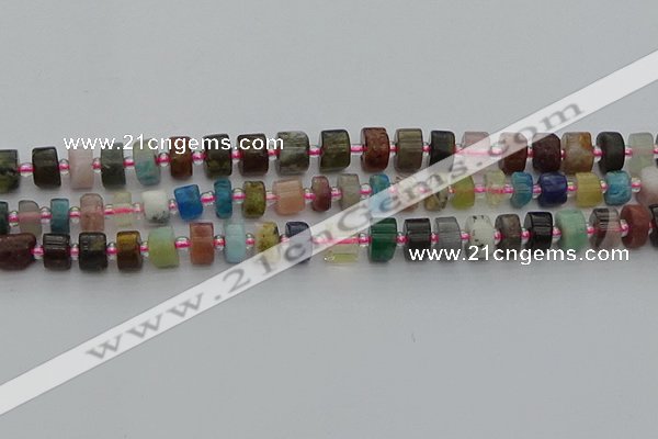 CRB671 15.5 inches 5*8mm tyre mixed gemstone beads wholesale
