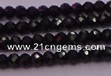 CRB705 15.5 inches 2*3mm faceted rondelle black spinel beads