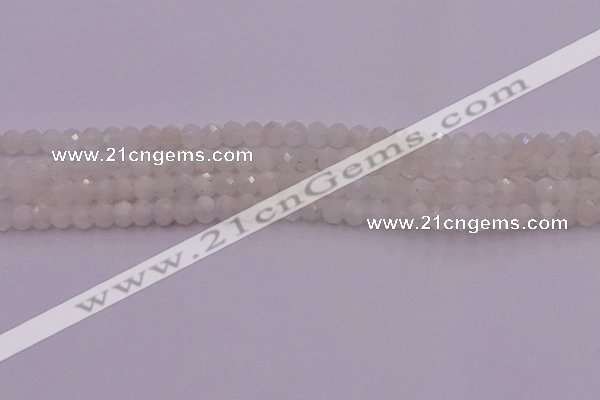 CRB712 15.5 inches 3*4mm faceted rondelle white moonstone beads