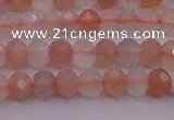 CRB715 15.5 inches 3*4mm faceted rondelle rainbow moonstone beads